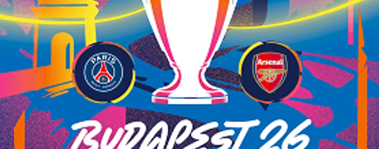 Cúp Champions League đặt trước màn hình bảng bốc thăm bốn nhóm hạt giống tại sân khấu lễ bốc thăm mùa giải 2026/27